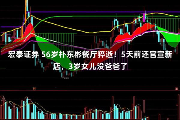 宏泰证券 56岁朴东彬餐厅猝逝！5天前还官宣新店，3岁女儿没爸爸了